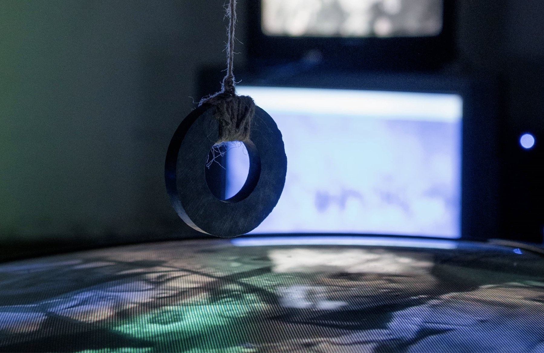 Limen installation with CRT monitors and archival video