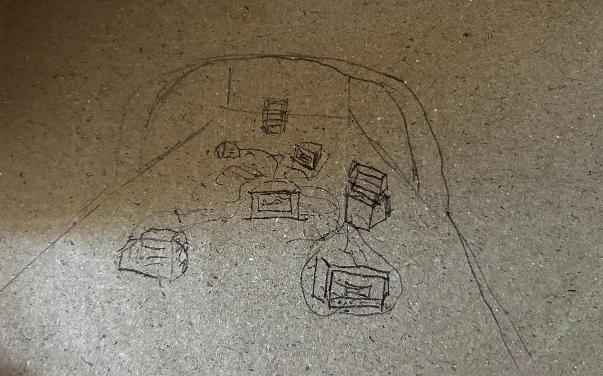 Project sketch for Limen showing installation layout.